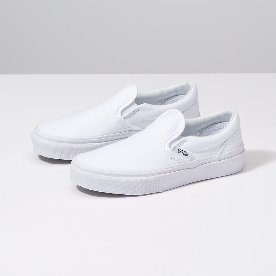 Vans Erkek Çocuk Kaykay Ayakkabısı Slip-On Beyaz | 17729-694